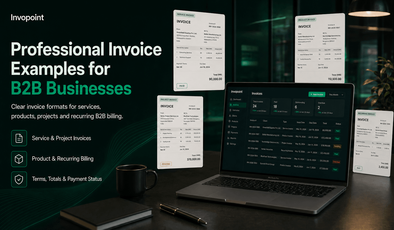 Professional Invoice Examples for B2B Businesses